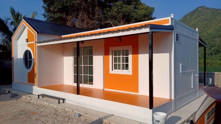 บ้าน ขาย บ้านพักคนงาน น็อคดาวน์ เหมาะสำหรับบ้านพักอาศัย ทำโฮมออฟฟิศ บ้านสวนรีสอร์ท