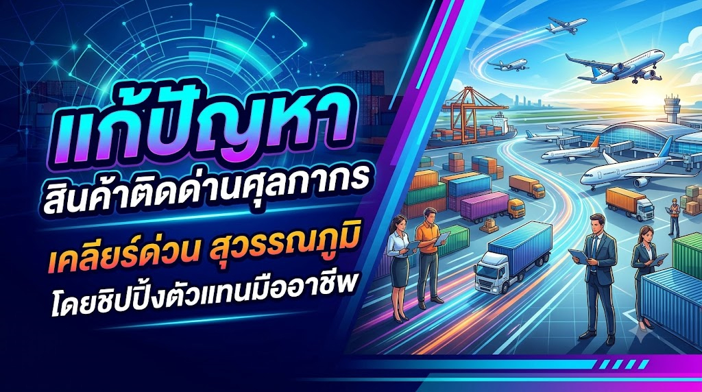 บริการ ประกาศ นำเข้าสินค้าผ่านฉลุย100% สุวรรณภูมิ ชิปปิ้ง สินค้าติดด่านศุลกากร เคลียร์สินค้าติดด่าน